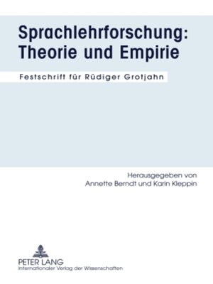 cover image of Sprachlehrforschung